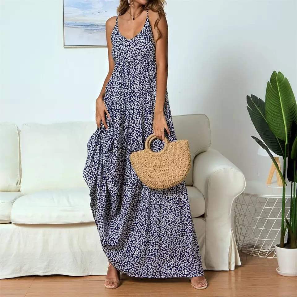 Mira | Maxikleid mit Verspielt femininem Schnitt und Elegantem Blumenmuster für Sommertage