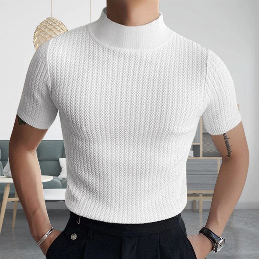 Leonardo | Slim-Fit-Hemd mit Exquisitem Rollkragen für Herren