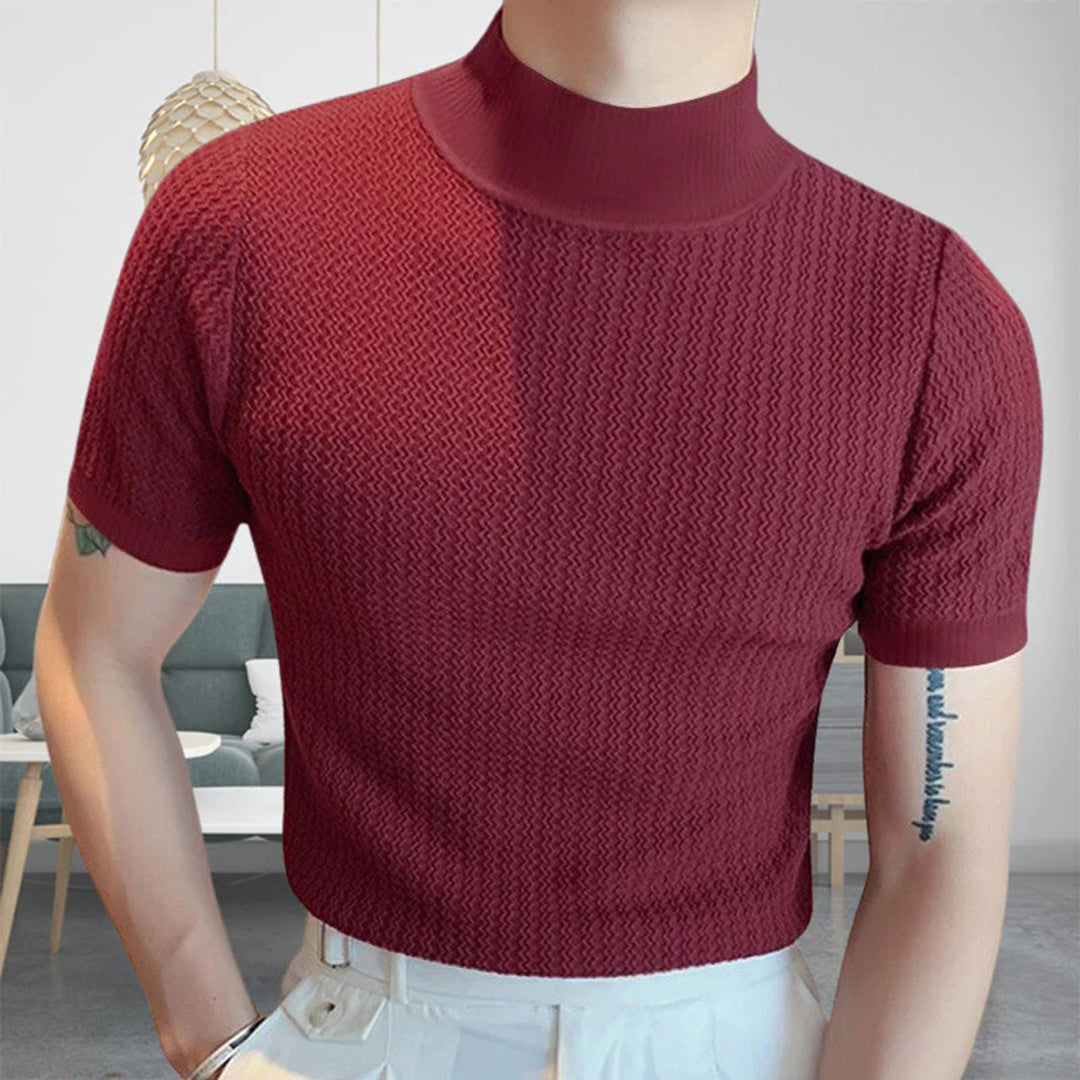 Leonardo | Slim-Fit-Hemd mit Exquisitem Rollkragen für Herren