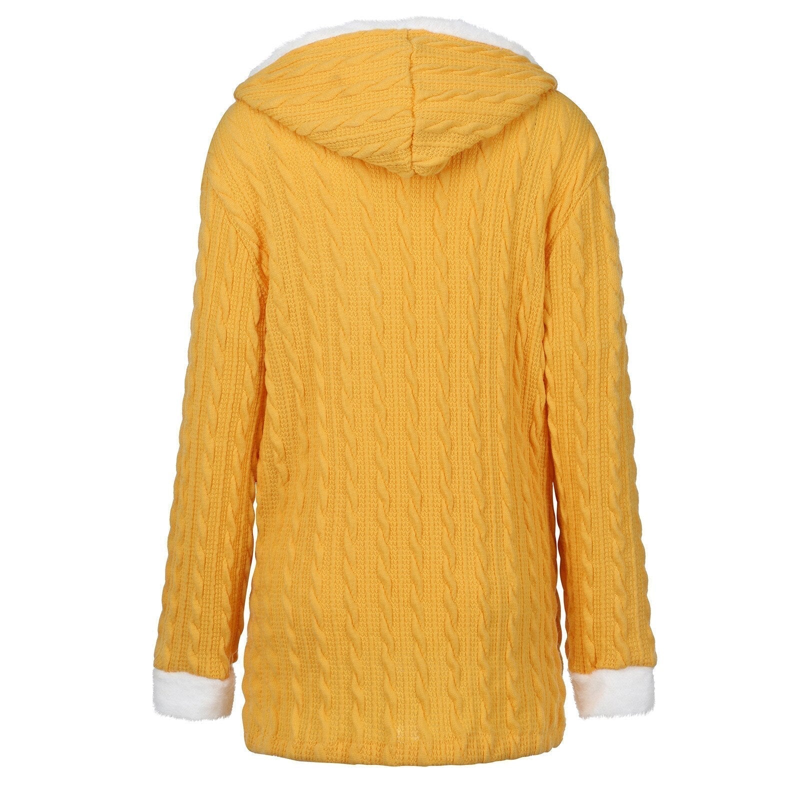 Wintermantel | Kapuzenmantel | Sherpa gefüttert | Fleece Mantel Jacke | Damenjacke