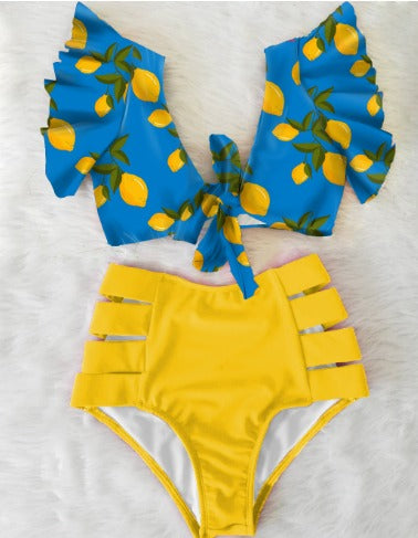 Luna - Das hochgeschnittene schwarze Bikini-Set