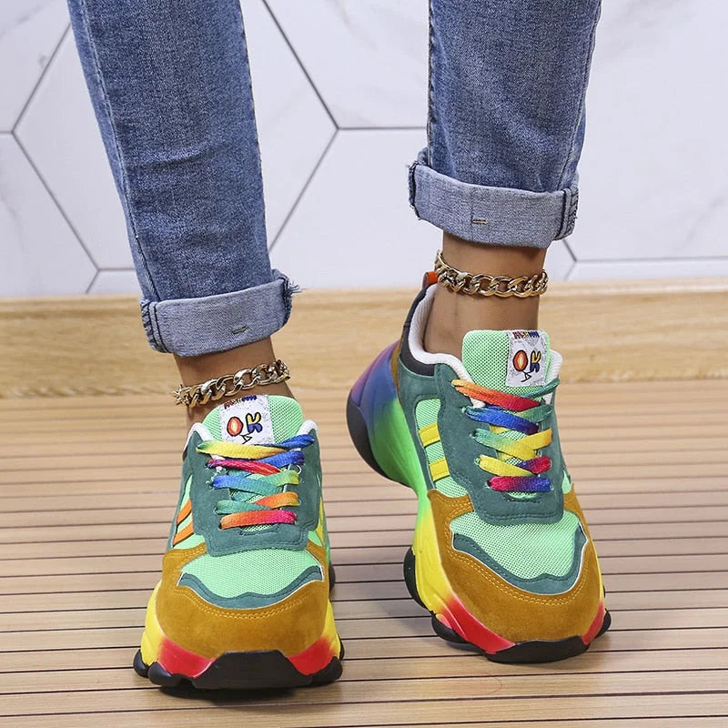 Jenny - Trendige Sneaker mit Mehrfarbigem Design und Bequemer Sohle