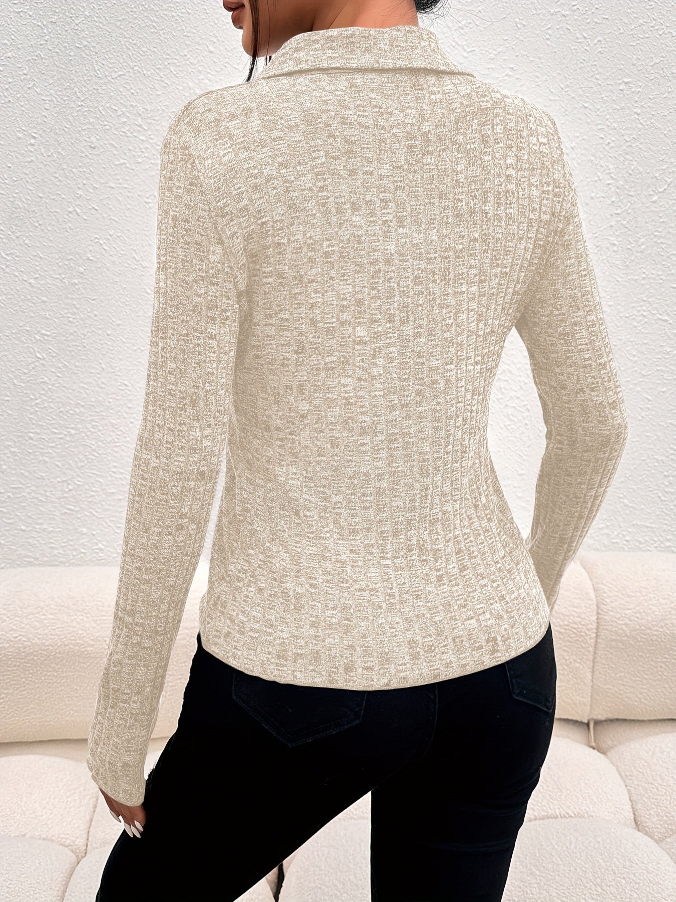 Marigold - Elegante Umlegekragen-Strickjacke