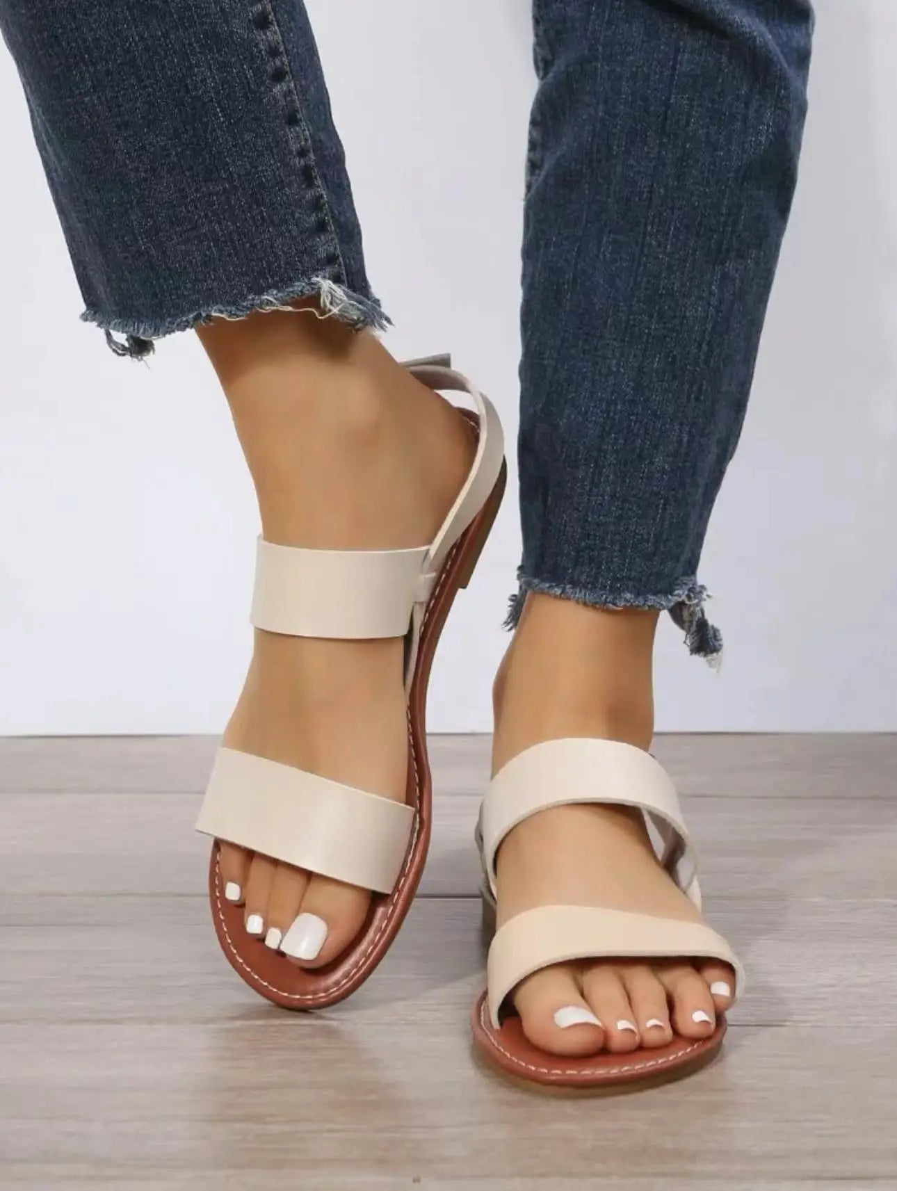 Kendal | Bequeme Flache Ledersandalen