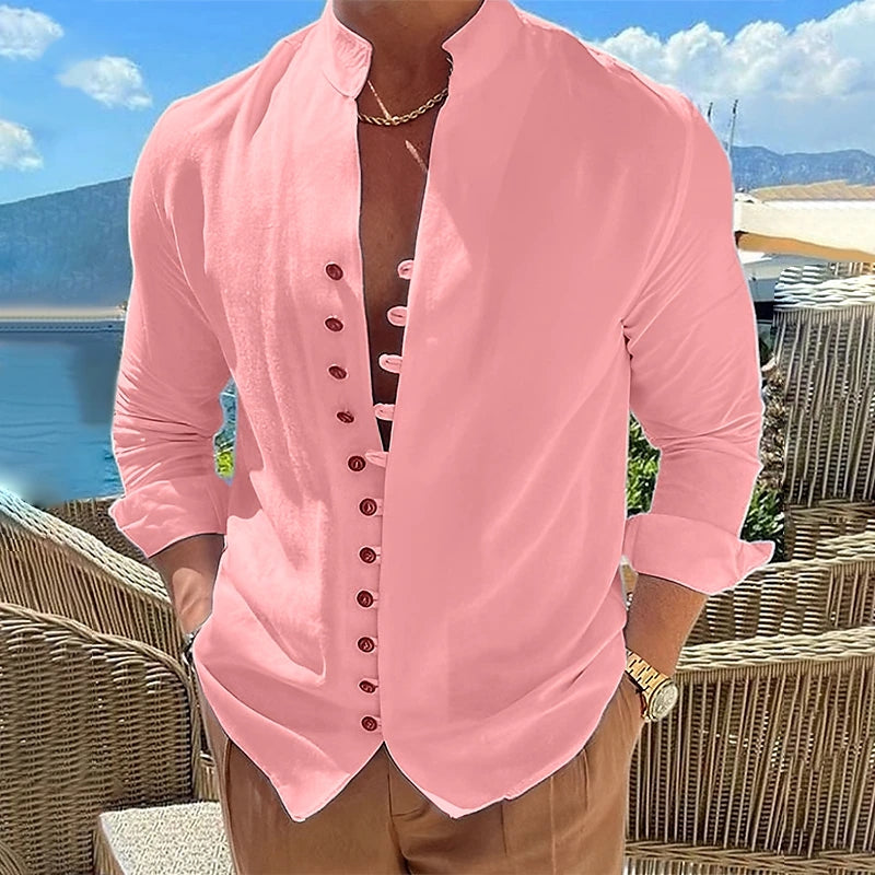 Luca | Baumwollhemd mit Atmungsaktivität und Elegantem Design für Herren