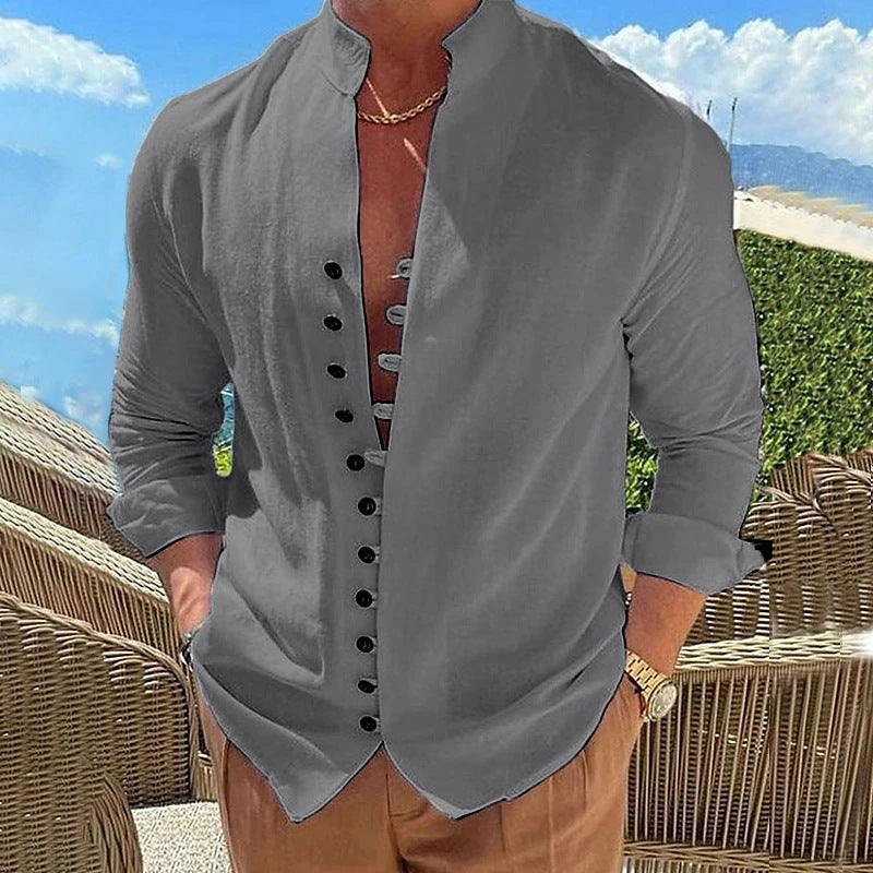 Luca | Baumwollhemd mit Atmungsaktivität und Elegantem Design für Herren
