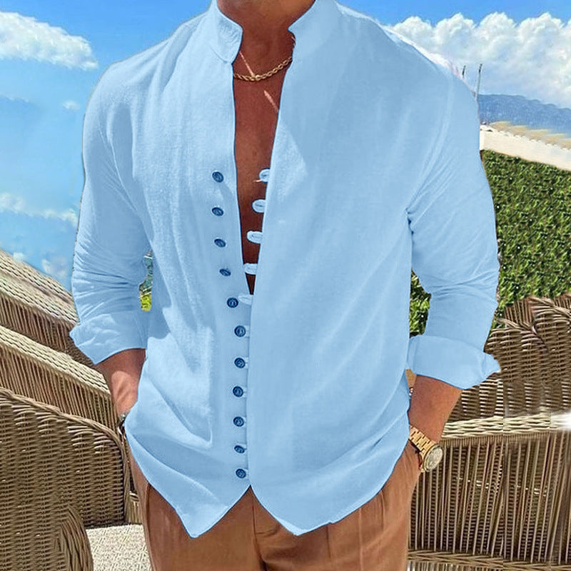 Luca | Baumwollhemd mit Atmungsaktivität und Elegantem Design für Herren
